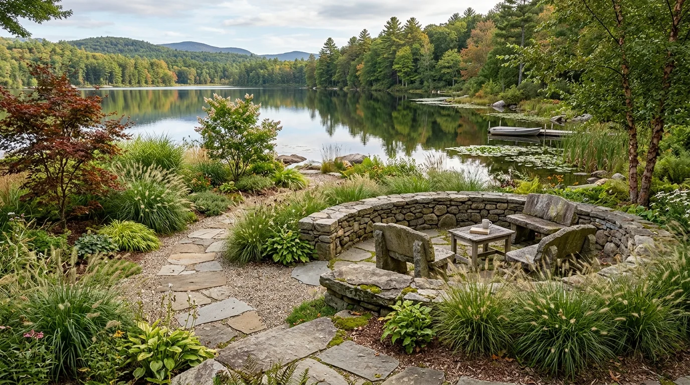 Natural Grass Border by the Water